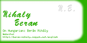 mihaly beran business card